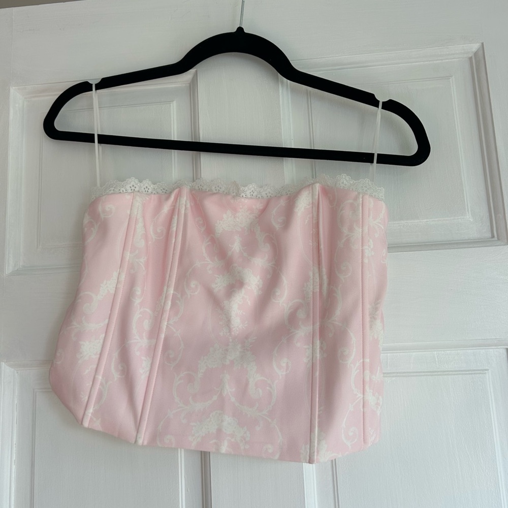 Edikted Blush Pink Lace Corset